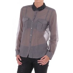 Scotch & Soda Beaded Collar Button Down